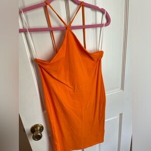 Orange mini dress